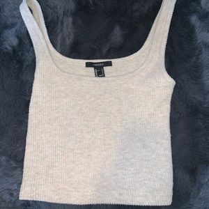 Very soft cream forever 21 cropped tank
